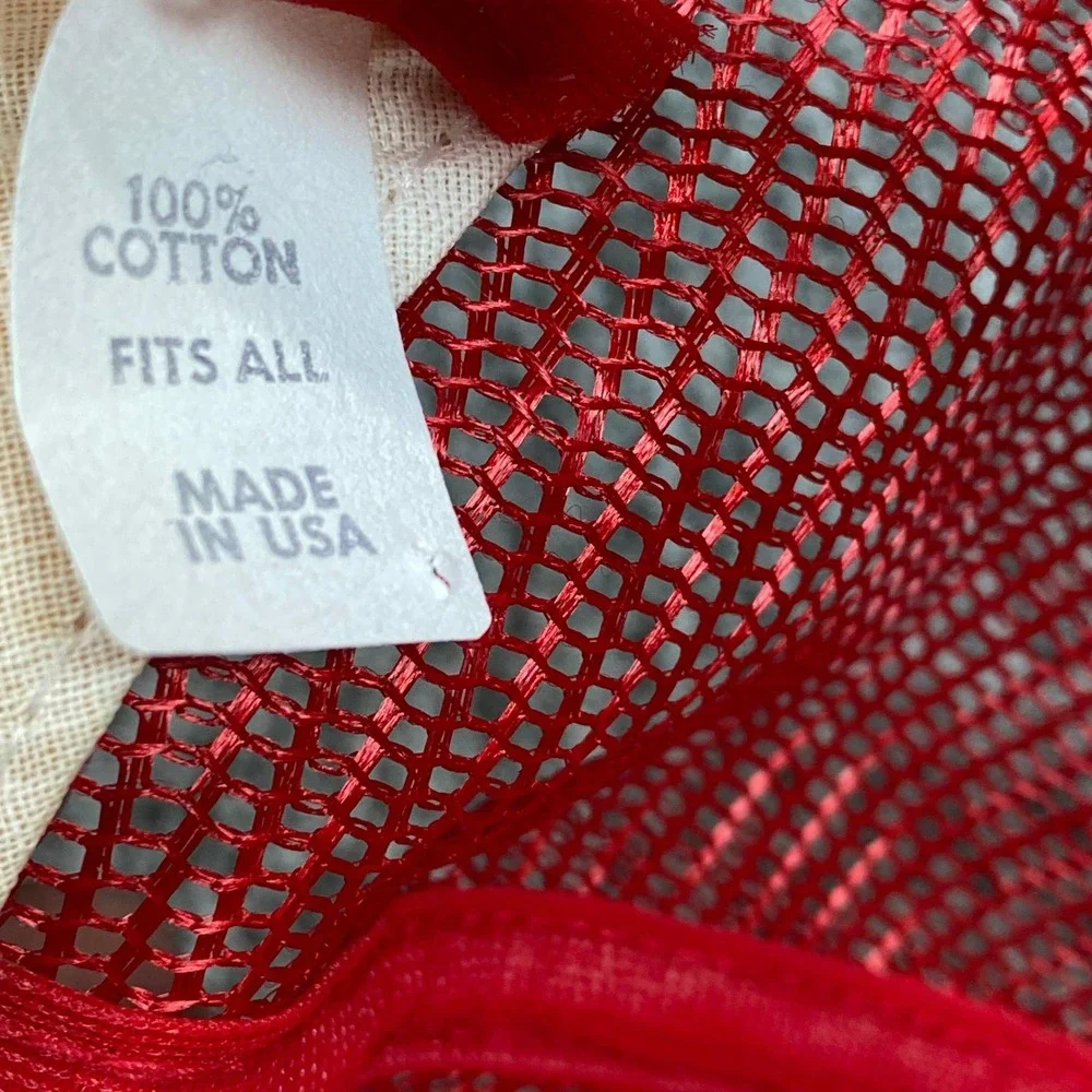 Vintage Coca Cola Trucker Hat Red Rope Mesh Snapback Cap Script Made In USA
